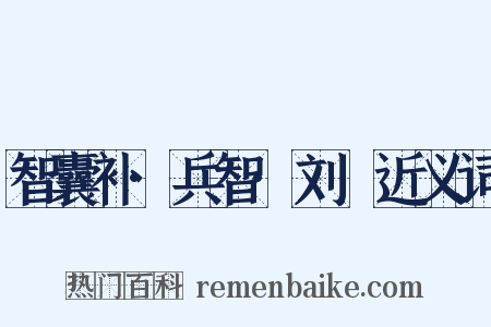 智囊补·兵智·刘锜近义词是什么意思的图片